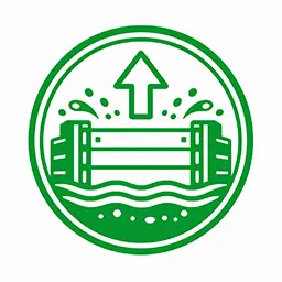 Demountable flood barrier icon
