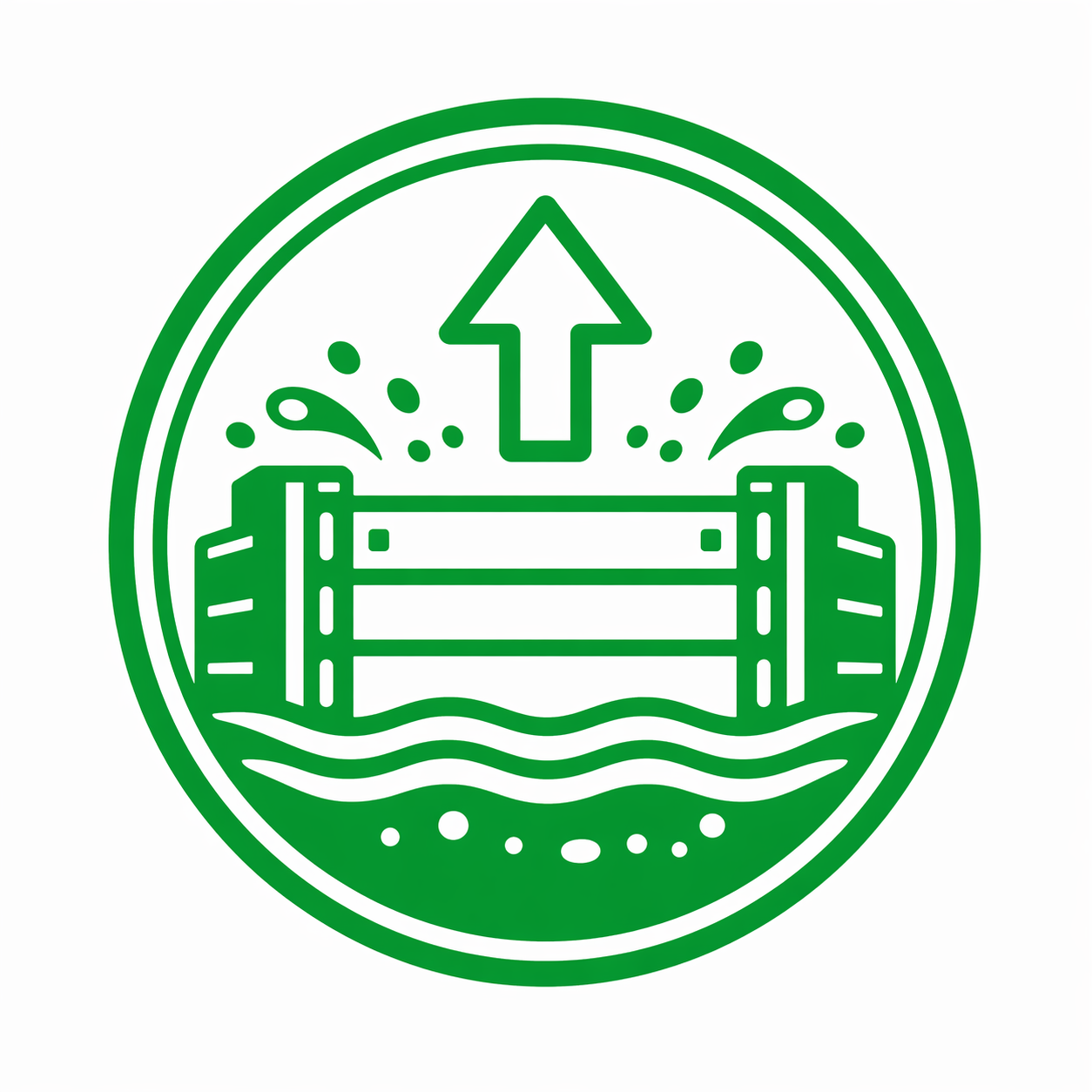 Demountable flood barrier icon