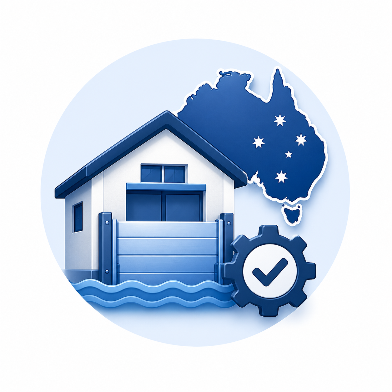 Australian designed and manufactured flood barrier icon