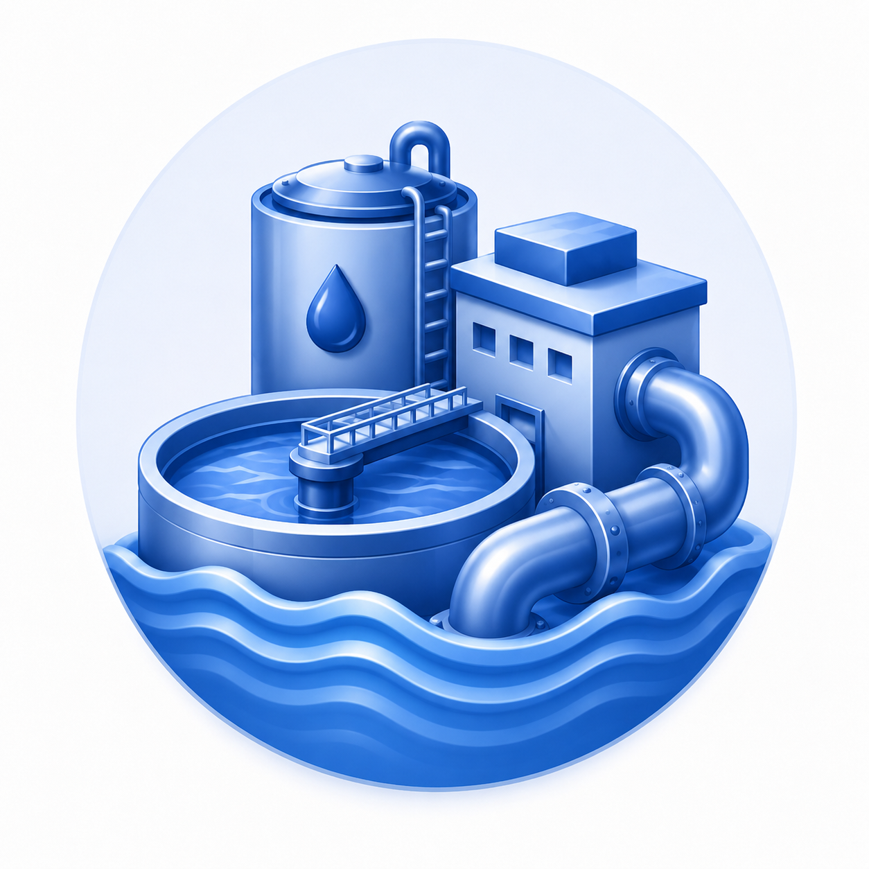 Infrastructure Flood Protection Icon