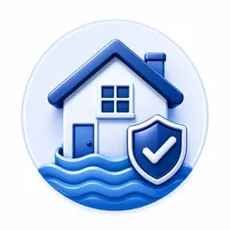 Residential flood protection icon