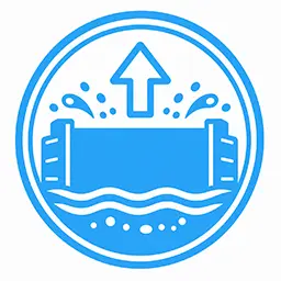 Self-activating flood barrier icon